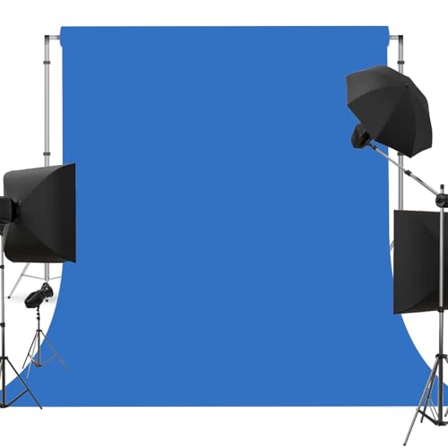Blue Photography Backdrop for Photoshoot, Fabric, 6x9FT | Versatile Studio Photo Background, Portable, Non-reflective, for Portrait, Party Decor, Video Recording - color: Blue, size: 6x9 FT