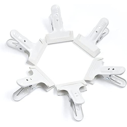 Backdrop Spring Clamps 6 Pack Large 4" Heavy Duty White | Photography Backdrop Clips, For Background Backdrops Stand, Woodworking, Home Improvement