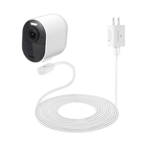 6ft/1.8m Weatherproof Outdoor Charging Cable with Quick Charge Adapter Compatible with Arlo Ultra/Ultra 2/Pro 3/Pro 4/Pro 5s (White) – NOT Compatible with Arlo Pro (6th Gen)/ Essential Spotlight - size: 1 Pack, 6ft
