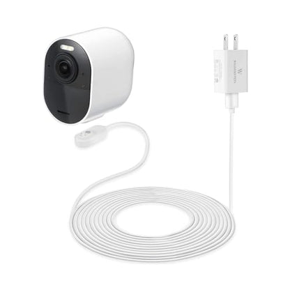 6ft/1.8m Weatherproof Outdoor Charging Cable with Quick Charge Adapter Compatible with Arlo Ultra/Ultra 2/Pro 3/Pro 4/Pro 5s (White) – NOT Compatible with Arlo Pro (6th Gen)/ Essential Spotlight - size: 1 Pack, 6ft