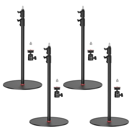 EMART Round Base Light Stand, 79" Heavy Duty Monopod for Camera, Lights, Webcam, Live Streaming, Vlogging, 22 LBS Payload, 4 Pack - size: 4 Pack
