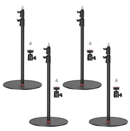 EMART Round Base Light Stand, 79" Heavy Duty Monopod for Camera, Lights, Webcam, Live Streaming, Vlogging, 22 LBS Payload, 4 Pack - size: 4 Pack