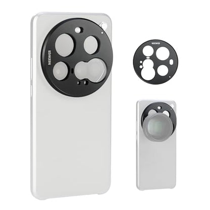 NEEWER 15 Ultra Lens Backplate, Aluminum Alloy 17mm Thread Phone Lens Adapter Holder for Main & Telephoto Cameras, Compatible with Xiaomi 15 Ultra Original Phone Case, PA111 (Black) - style: Backplate for 15 Ultra/Black