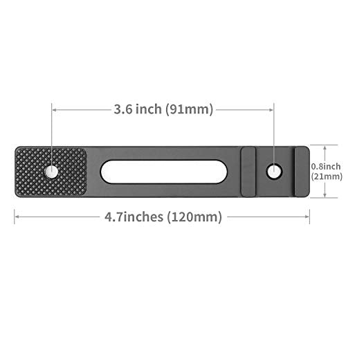 ChromLives Cold Shoe Bracket Extension Bar, Hot Shoe Extension, Microphone Mount with 1/4'' Tripod Screw Compatible with Mirrorless Camera Vlogging Sony A6400 6300 6500 6000 Zhiyun 4 DJI Osmo Pocket - color: Cold Shoe Bracket