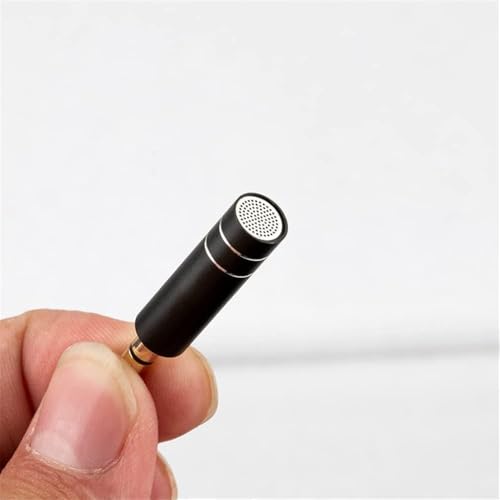 Mini Portable Condenser Microphone, 3.5mm 4-Pole/3-Pole Jack, Black, for Phone, Computer, Laptop, Multipurpose Condenser Microphones