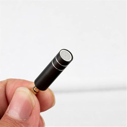 Mini Portable Condenser Microphone, 3.5mm 4-Pole/3-Pole Jack, Black, for Phone, Computer, Laptop, Multipurpose Condenser Microphones
