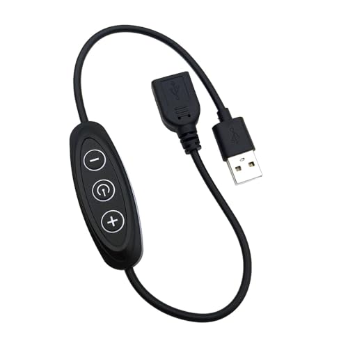 2 Pack Led Strip Lights Dimmer Switch Replacement ON Off Switch Push Button USB Extension Cord Dimmable Controller for LED Lights USB Powered LED Video Light Desk Ring Light Stand Tripod