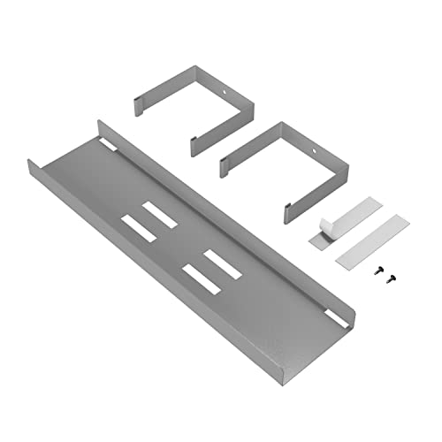 D-Line Under Desk Cable Management Tray, Cable Basket for Extension Blocks, Self-Adhesive or Screw-fix, Regain Wasted Space & Improve Appearance - Grey - color: Grey