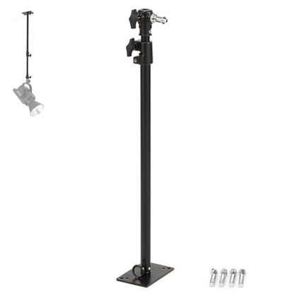 PHOCUS Photography Studio Wall Mount Boom Arm, 40 Inch Adjustable Camera Ceiling Mount Light Stand with 1/4" to 3/8" Threaded Stud for Video Ring Light, Monolight, Softbox, Flash (40 inch) - size: 40 inch
