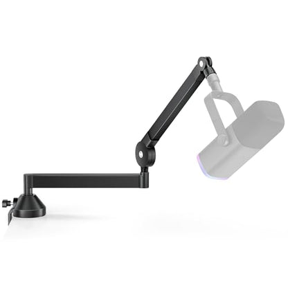 InnoGear Low Profile Mic Arm, 360° Rotatable Microphone Boom Arm Mic Stand for Fifine AM8 K669B Blue Yeti HyperX QuadCast SoloCast AT2020, with Mic Clip 3/8" to 5/8", 3/8" to 1/4" Adapter, Black - color: Black, style: Low-profile A