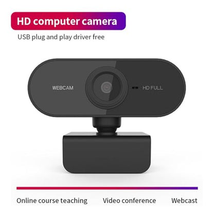 1080p Webcam with Microphone for Pc, Computer Camera, Web Camera for Desktop Computer, Adaptable Angle and Flexible, USB 2.0 Pc Cameras Automatic Correction, Suit for Video Calls, Online Meetings