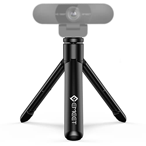 Webcam Tripod, EMEET Professional Webcam Mini Tripod, Adjustable Heights with 360° Swivel Head, Portable&Lightweight, Stable Use, Universal Compatible for Most Webcams/Phones/GoPros/Mirrorless Cameras