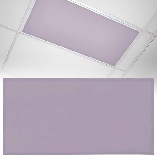 1 Pack Fluorescent Light Cover 4x2 Feet, Light Purple Modern Art Lights Filters Drop Fluorescent Lights Shade Panel, Farmhouse Solid Purple Color Magnetic Ceiling Light Cover for Classroom Office - color: Light Purple, size: 1 Piece