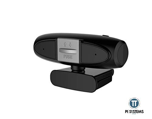1080P HD Webcam with Adjustable Privacy Cover and Built-in Noise-Reduction Microphone - Sleek Black