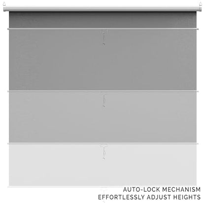 【Wider Style】 KHOMO Gear Grey Screen 84 x 84 inch – Extra Large Pull Down Backdrop – Portable Collapsible Roll Down Projector Screen – Gray Screen for Video, Streaming, and Photography - color: Grey - White Metal Frame