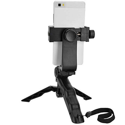 Phone Tripod Handheld Stabilizer, Adjustable Multiple Angles Compact Foldable High Compatibility, with Hand Grip for Vlogging Filming Smartphones