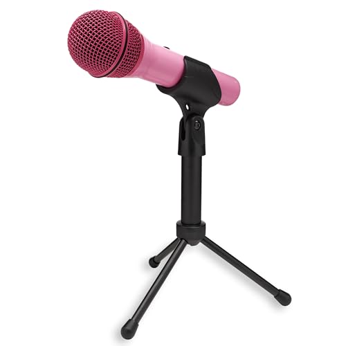 SAMSON Q2u USB and XLR Dynamic Microphone Cardioid (Pink) | Cardioid Pattern, 3.5mm Headphone Output, Includes Tripod, Clip, Windscreen, USB and Xlr Cables