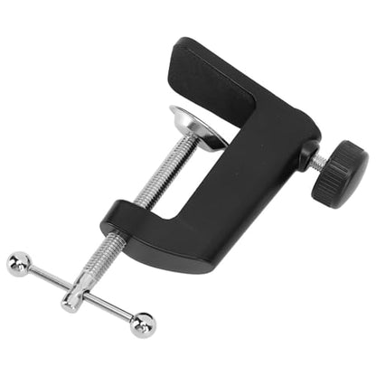 Aluminum Alloy Desk C Clamp 2.4 InchTable Mount Holder for Swing Arm Lamp Microphone 12mm Rod Screw-Tightening Soft Rubber Pad