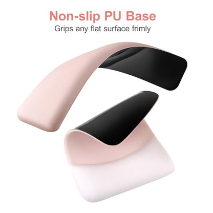 MOSISO Keyboard Mouse Pad Set, Large Gaming Mouse Pad&Rectangular Keyboard Wrist Rest&Mousepad with Wrist Rest&Coaster, Ergonomic Non-Slip&Easy Typing Pad with Curved Silicone Lining, Baby Pink - color: Baby Pink
