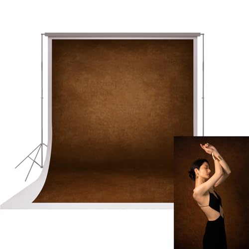 UrcTepics 6x8ft Brown Vintage Backdrop. Portraits and Headshots Cloth Backdrop with Abstract Textured Pattern. - color: Brown, size: 6×8 ft