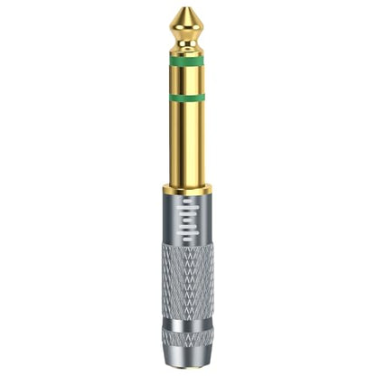 GEEKRIA 6.35mm (1/4") Male to 3.5mm (1/8") Female Jack Stereo Headphones Plug, Aluminum Alloy, Gold Plated Adapter - size: 2.5 X 0.3 inches (6.3 0.8 cm)