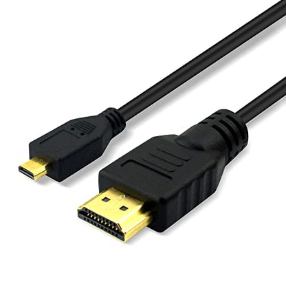CBUS 5ft HDMI to Micro HDMI Cable for GoPro Hero, Canon EOS M50 M5 M6 M100, Panasonic LUMIX ZS200 G85 GX850 FZ80 ZS70 LX10 GX85 FZ300 G7 GX8 GX9 ZS100, Sony a6400 a6300 RX0 a9, a7 III, a7R III, a7S II - size: 5 Feet