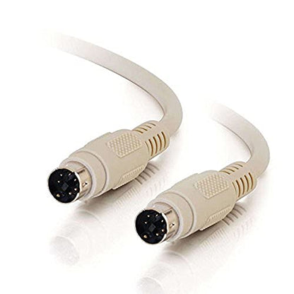 Legrand - C2G Keyboard Cord for Keyboard/Mouse Cable, Beige Mouse Cord, Round Male to Male Keyboard Cable 1 Count, C2G 02692 - size: 1 Count (Pack of 1), style: Keyboard Mouse Cable 6 Feet