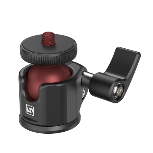 SIOTI Mini Ball Head Mount Adapter, Compatible with Monopod/Digital Card Camera/Microphone/Smart Phone/Action Camera/Flash/LCD (UM18) - color: Ultra-Mini Ball Head, size: 18mm