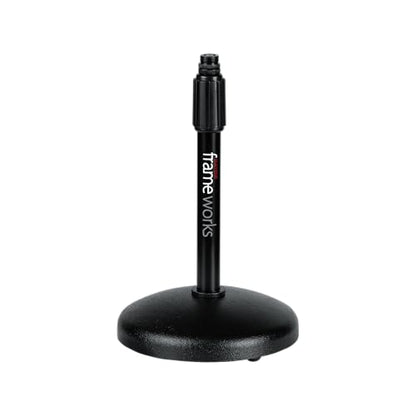 Gator Frameworks Desktop Microphone Stand with Round Weighted Base & Adjustable Height (GFW-MIC-0501) - size: 5" Weighted Base, style: Adjustable Height