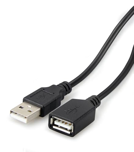 5 ft USB-A 2.0 Extension Cable Male to Female - Data Transfer and Charging, Shielded