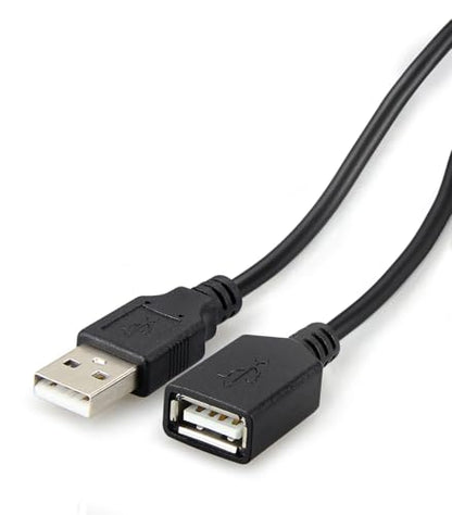 5 ft USB-A 2.0 Extension Cable Male to Female - Data Transfer and Charging, Shielded