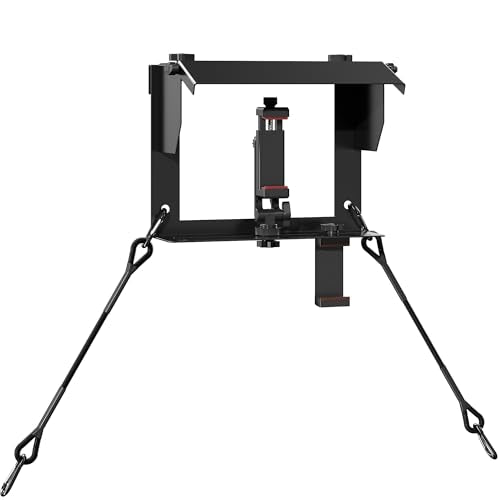 Phone Fence Mount with Shade and Power Bank Holder, Mounting Kit Compatible with iPhone, GoPro, Mevo, Action Cameras, Streaming Kit for Recording Baseball, Football, Softball, Rugby, Tennis Games