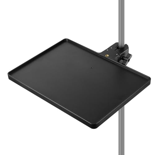 Microphones Sound Card Stand Tray for Music Interfaces Accessories with Strong Clamp Fit for 13-47mm Tube ABS Build