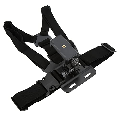 Qiilu Chest Harness Phone, Mobile Phone Chest Mount Adjustable Cellphone Selfie Chest Mount Harness Strap Holder with Cell Phone Clip Holder Compatible with Most Smartphones