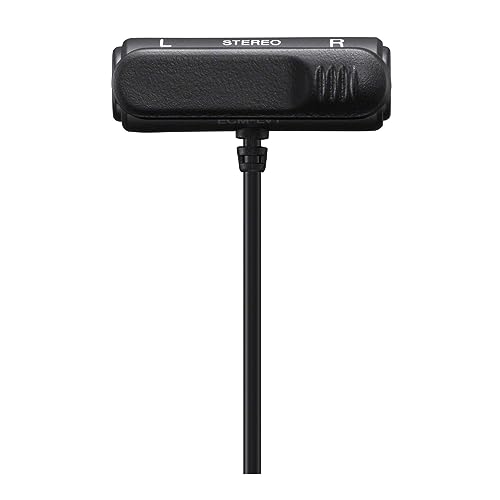 Sony Compact Stereo Lavalier Microphone ECMLV1,Black, Small
