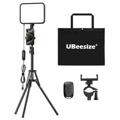 UBeesize 1-Pack LED Video Light Kit with Tripod & Phone Holder | 3000–6500K Dimmable Lighting for Makeup, Gaming & Streaming - size: 12.5in, style: 1-Pack