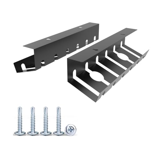 2 Pcs of Cable Management Under Desk for Easy Mounting Metal Under Desk Cable Organizer for Office, Home Cable Tray Holder (UnderDeskCM)