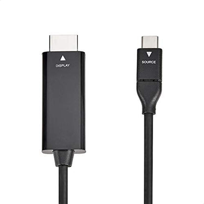Amazon Basics USB-C to HDMI Cable Adapter, Thunderbolt 3 Compatible, 4K@30Hz, Plug and Play, 6-Foot, Black