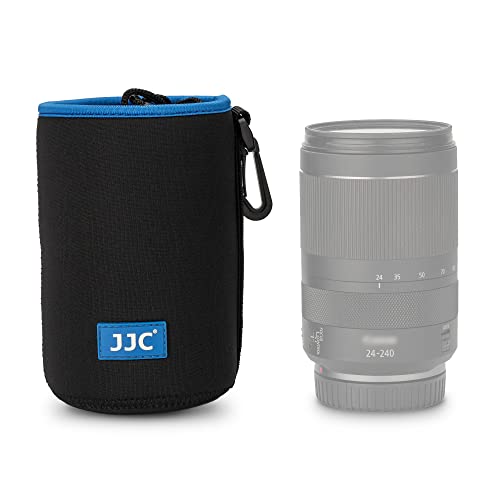 JJC Drawstring Neoprene Camera Lens Pouch Case, Protective Lens Bag for Mirrorless Lenses Up to 3.5 x 6.7 (D X H) for Canon EF 24-70mm f/2.8L Canon EF 85mm f/1.2L II Sigma 70-300mm F4-5.6 and More - size: XL (3.5" x 6.7")