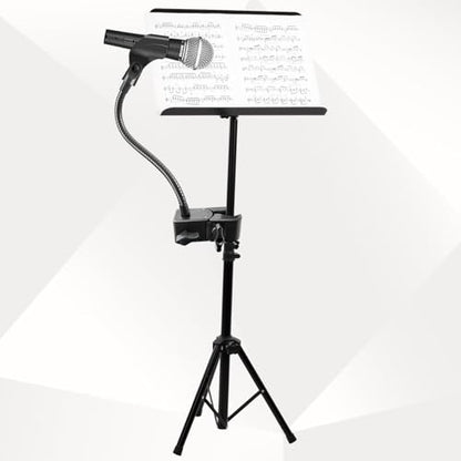 Microphone Stand, Versatile Mic Arm for Desk Pole Tripod, Gooseneck Mic Stand Desk Mount with Super Clamp Mic holder and 3/8" to 5/8" Adapter, Fits for Blue Snowball and Other Microphones (21 Inch)