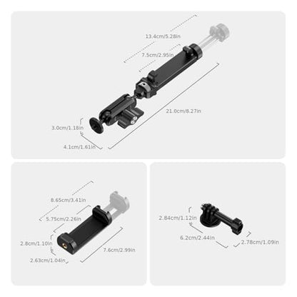 SMALLRIG Baseball Fence Mount for Game Changer, Phone & Action Camera Mount Kit with Phone Holder, Clamp, Magic Arm, Adapter Base, Sun Shade, Rope, Bag, for DJI, for GoPro, for Insta360-5726