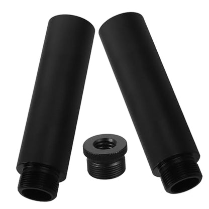 Uonlytech 1set Microphone Stand Extension Kit Adapter to Adapter for Desk Height for Live Streaming and Recording Includes Extension Tube for Easy Installation
