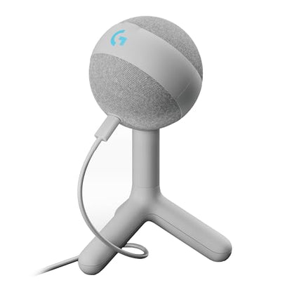 Logitech G Yeti Orb Condenser RGB Gaming Microphone with LIGHTSYNC, USB Mic for Streaming, Cardioid, USB Plug and Play for PC/Mac - Off White - color: Off White