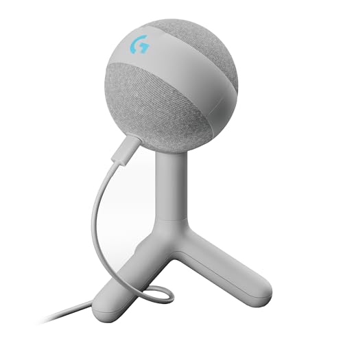 Logitech G Yeti Orb Condenser RGB Gaming Microphone with LIGHTSYNC, USB Mic for Streaming, Cardioid, USB Plug and Play for PC/Mac - Off White - color: Off White