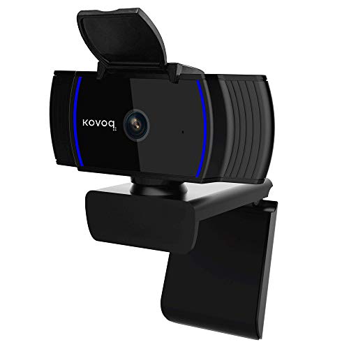 1080P Webcam with Microphone and Privacy Cover, Streaming Webcam Full HD, USB Mac/PC/Desktop/Laptop Web Camera for Remote Working/Learning, Compatible with Zoom/Skype/Facetime/Teams and More