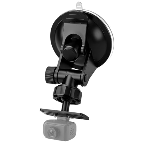 Rear View Mirror Mount Dash Cam Suction Cup Mount Adjustable Dashboard Windshield Monitor Mounting Bracket Holder for Rearview Mirror Reverse Camera Mounting for Truck Auto SUV