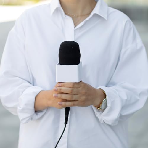 4 Pack Microphones Cover Soft Foam Mic Covers Microphone Foam Covers Microphone Windscreen Protection for Most Standard Handheld Microphones
