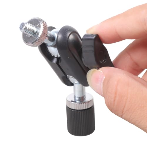 Aluminum Alloy 16mm Ballhead 1/4" Screw Miniature Ball Head Adapter for DSLR Camera Tripod Mount 360rotatable Design Compactly Size Camera Ball Head - color: Silver