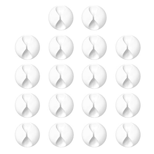 18 Pack Mini Cable Clips, Znben Cord Organizer Holder Adhesive Cord Management Charger Wire Holder Clips for Desk, Home, Office, Car, Cubicle, Nightstand White - color: White, size: Mini