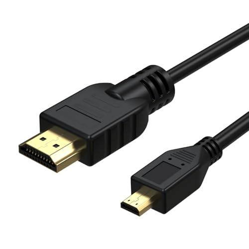 Micro HDMI to HDMI Cable Cord Compatible with Sony A7 III/A7R III, A6400, A6700, ZV-E10, ZV-E1, for Canon EOS M5, M6, R6/R7/R8/R10, R6 Mark II, for Panasonic Lumix ZS200 G85 FZ80 (3.3FT) - size: 3.3FT